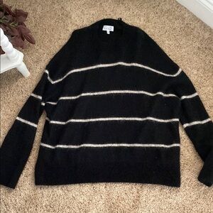 & Other Stories Black and Cream Striped Sweater